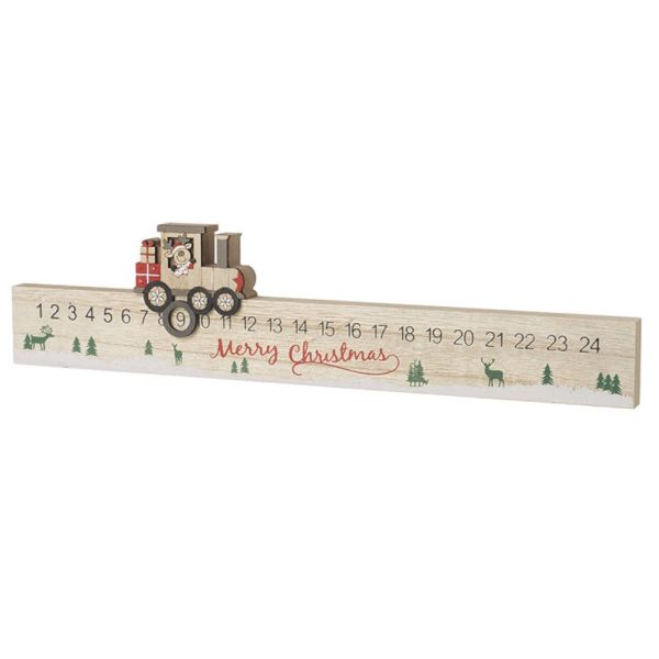 Merry Christmas Wooden Advent Train